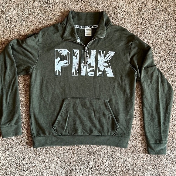 PINK Victoria's Secret Tops - PINK pullover 3/4 zip Victoria’s Secret size small